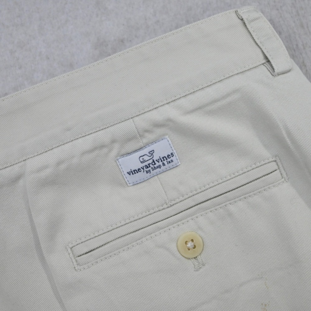 Vineyard Vines Club Short Mens 36 Tan Cotton Twill Chino Casual Pockets - Picture 1 of 9